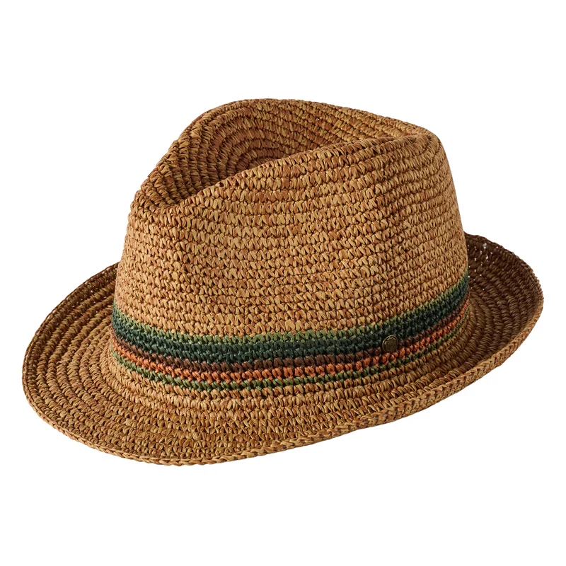 Failsworth Santo Gehäkelter Trilby Hut aus Toyo Stroh - Bronze