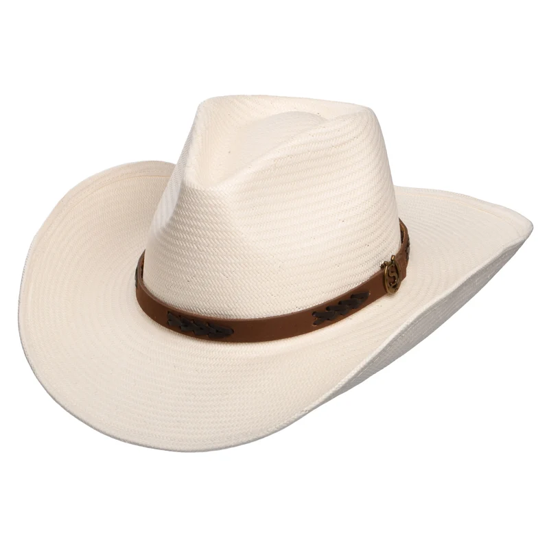 Stetson Palo Grande Leichtgewicht Cowboy Hut aus Toyo Stroh - Perlweiß