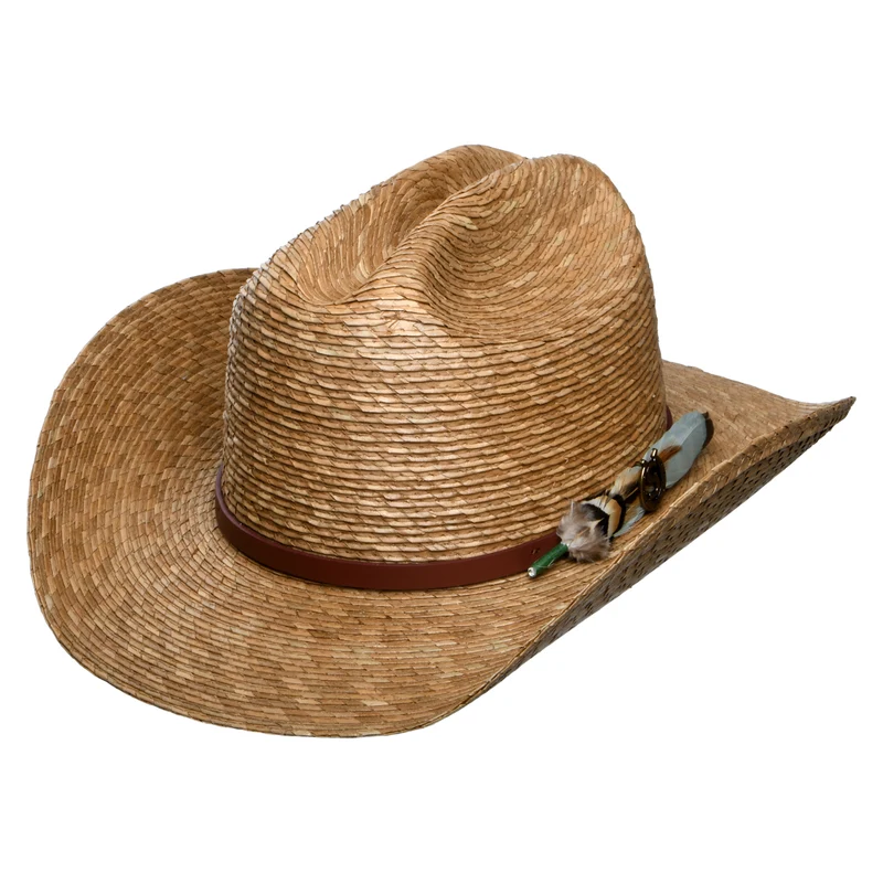 Stetson Western Cowboy Hut aus Palmenstroh - Hellbraun