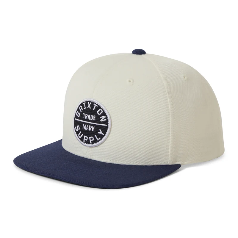 Brixton Oath III Snapback Cap - Cremeweiß-Mitternachtblau
