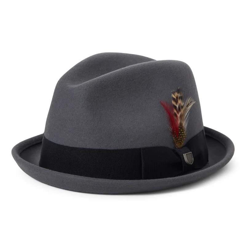 Brixton Gain Trilby Hut aus Wollfilz - Anthrazit