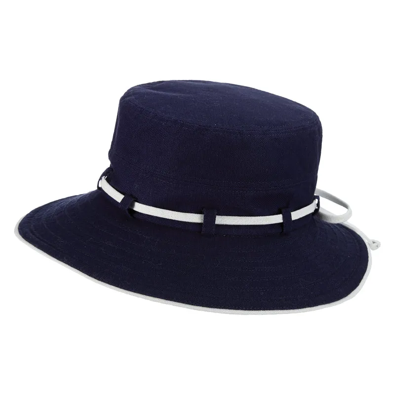 Scala Padua Deluxe Knautschbarer Sonnenhut aus Baumwolle - Marineblau