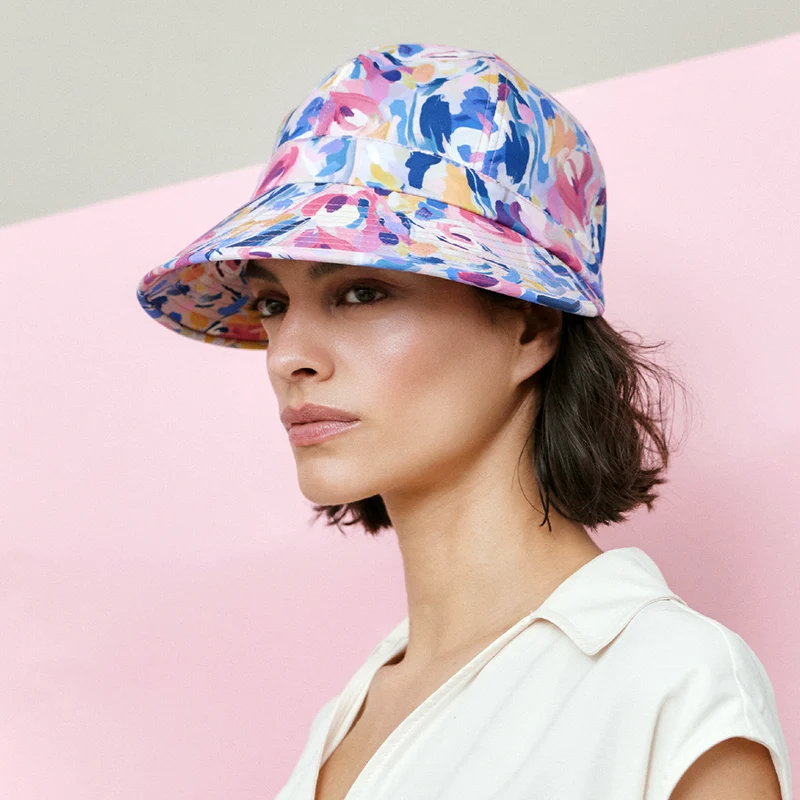 Seeberger Sonnen-Cap aus Baumwolle - Rosa-Multi