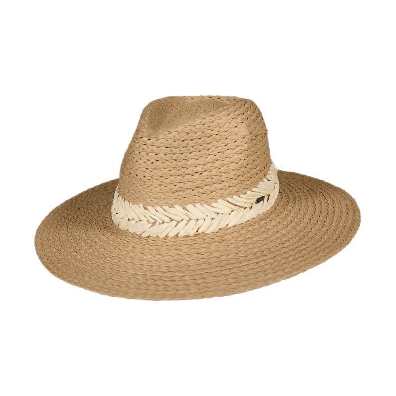 Barts Wandeer Fedora Hut aus Toyo Stroh - Hellbraun