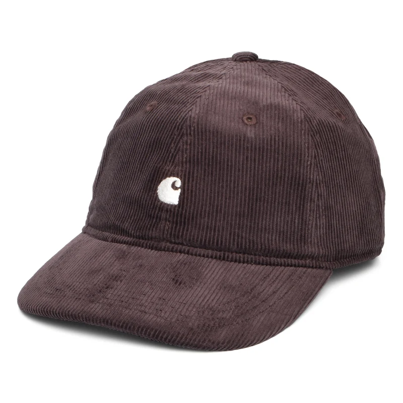 Carhartt WIP Harlem Kord Baseball Cap - Mittelbraun-Weiß