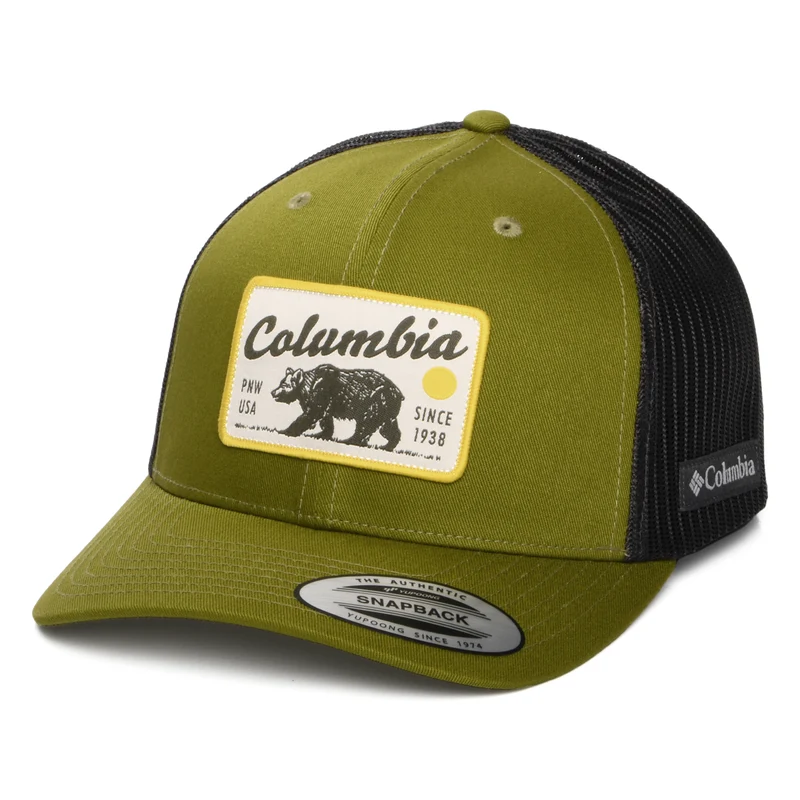 Columbia Pacific Northwest Bear Mesh Trucker Cap - Moosgrün-Schwarz