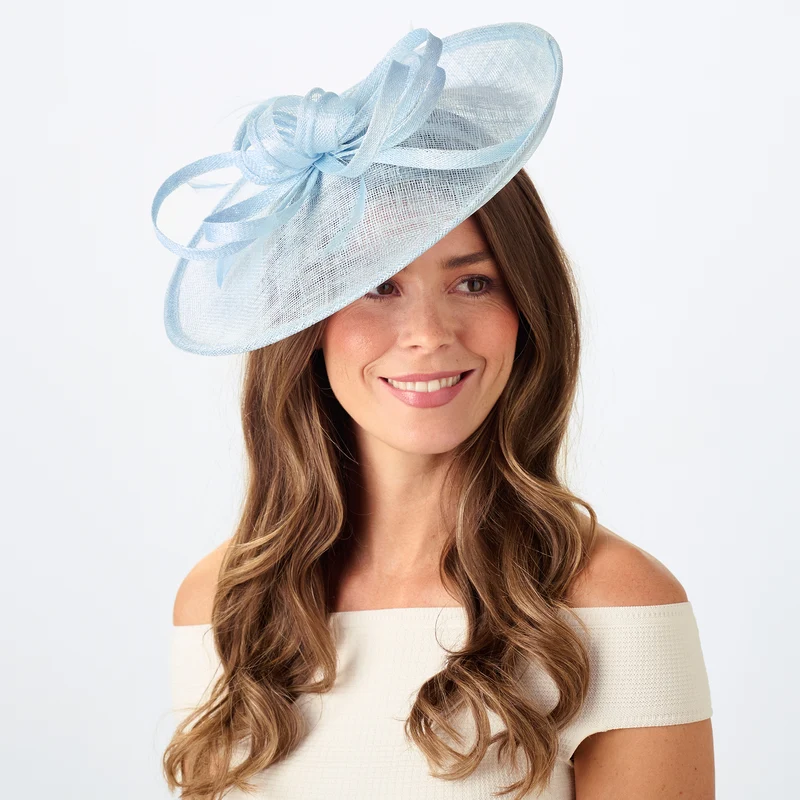 Failsworth Merry Scheiben Fascinator - Rauchblau