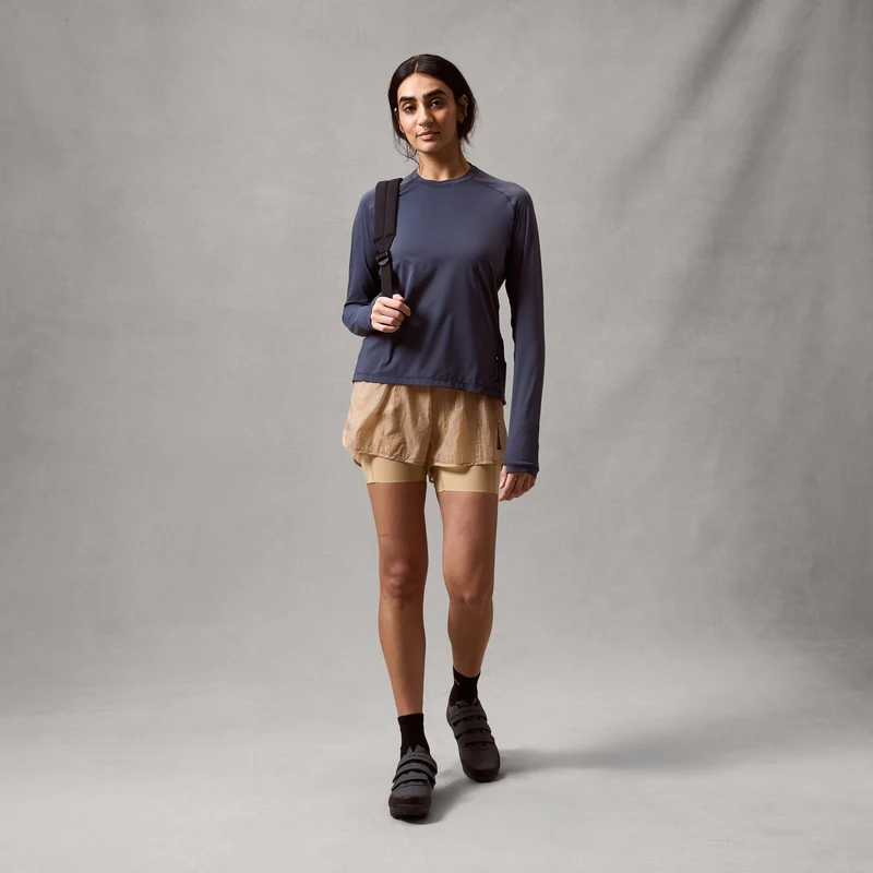 Women's AllTrack Rout L/S Tech Tee - Carbon Grey