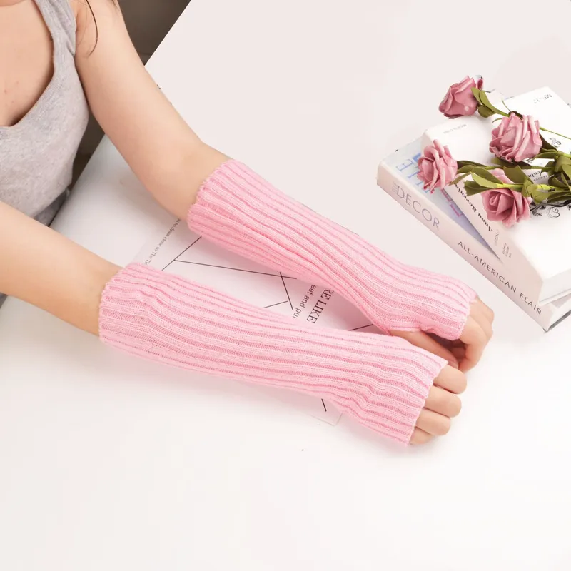 Lange Fingerlose Strickhandschuhe - Herbstzauber FlexiWarm