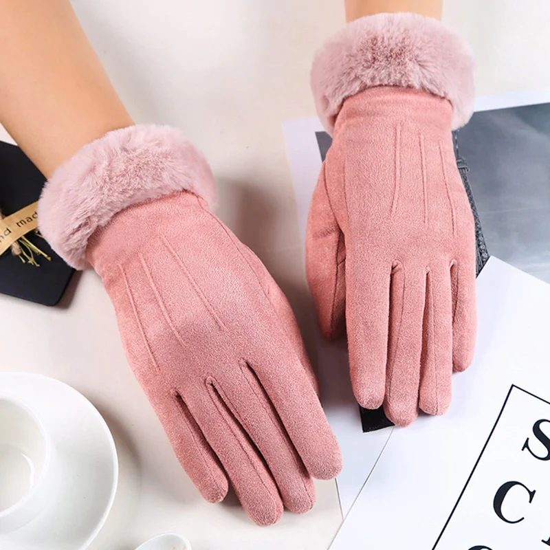 Caitlyn Samt Leder Handschuhe | Winterlich, praktisch und stilvoll