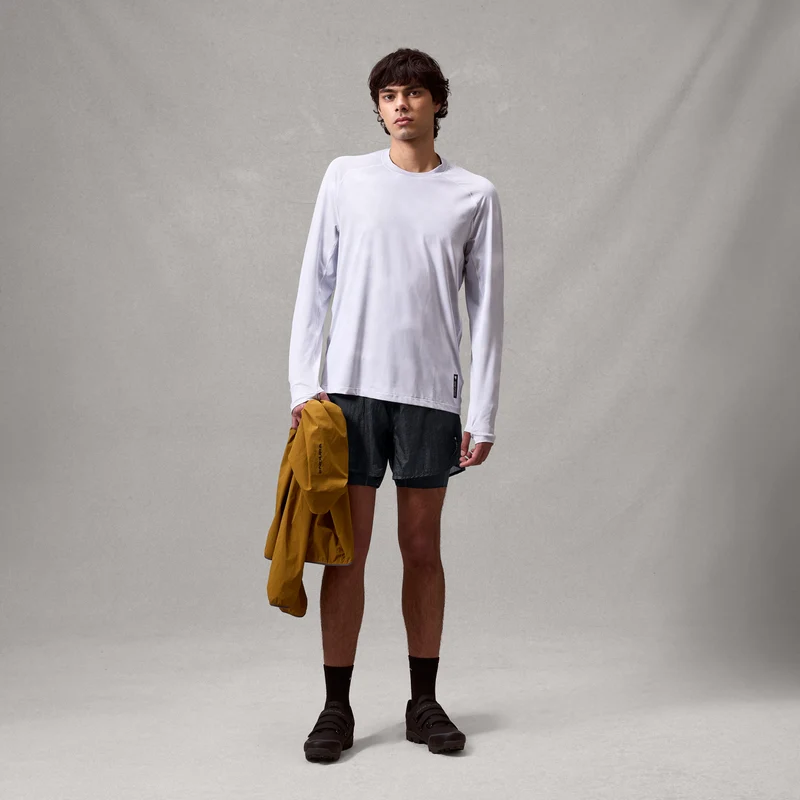 Men's AllTrack Rout L/S Tech Tee - White