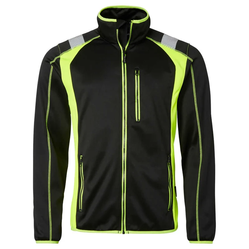 Top Swede 275 Sweatjacke Schwarz-Leuchtgelb