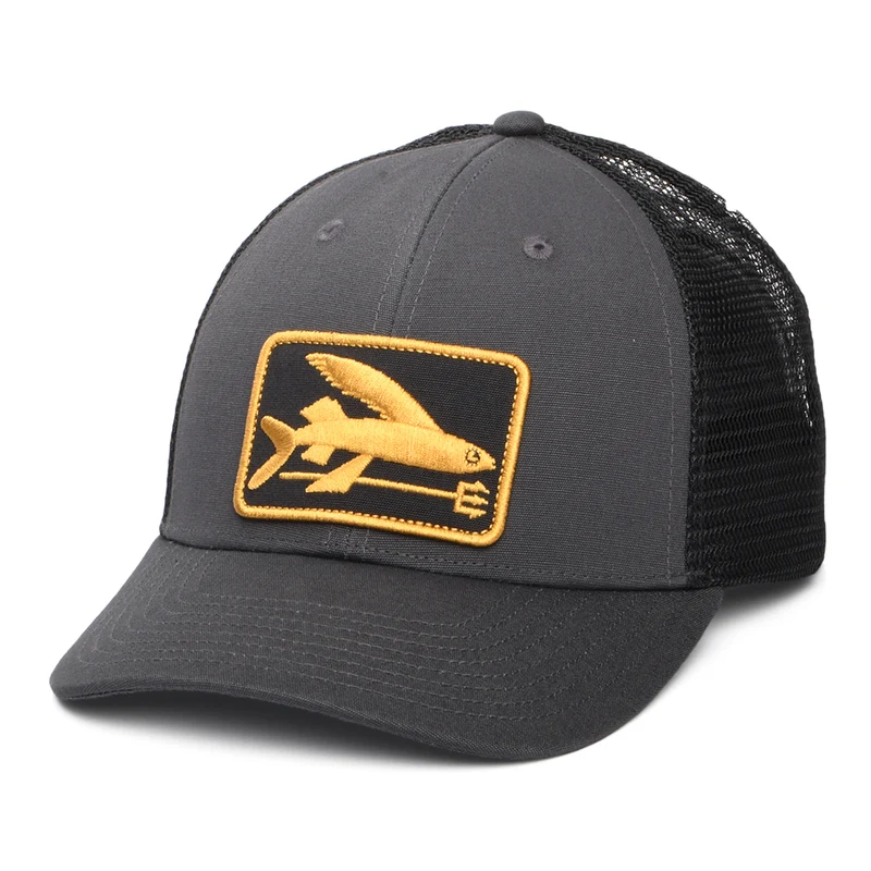 Patagonia Flying Fish LoPro Trucker Cap - Grau-Schwarz