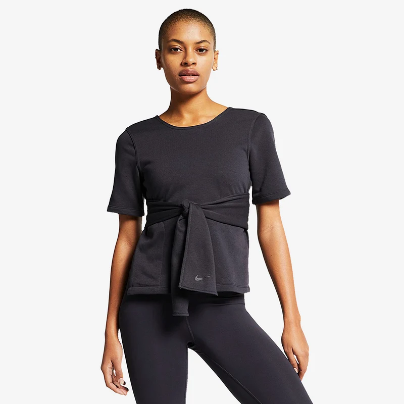 Nike Damen Studio Kurzarm Wrap Top