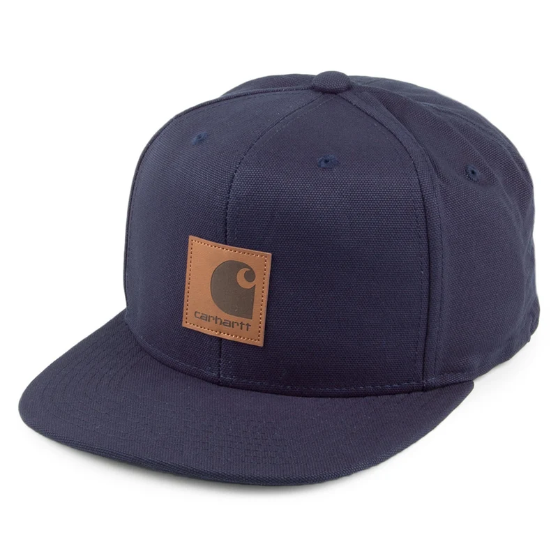 Carhartt WIP Logo Snapback Cap - Marineblau