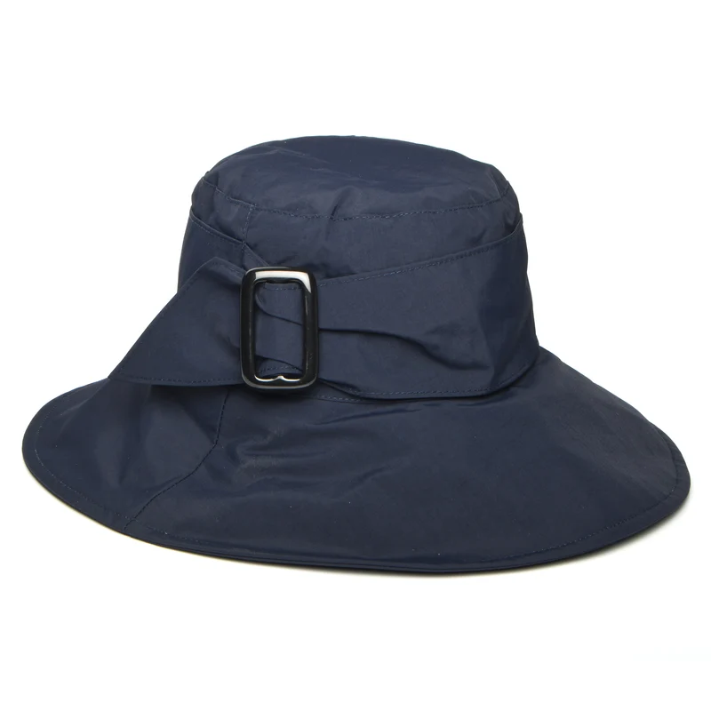 Whiteley Wasserfester Regenhut mit Schnalle - Marineblau