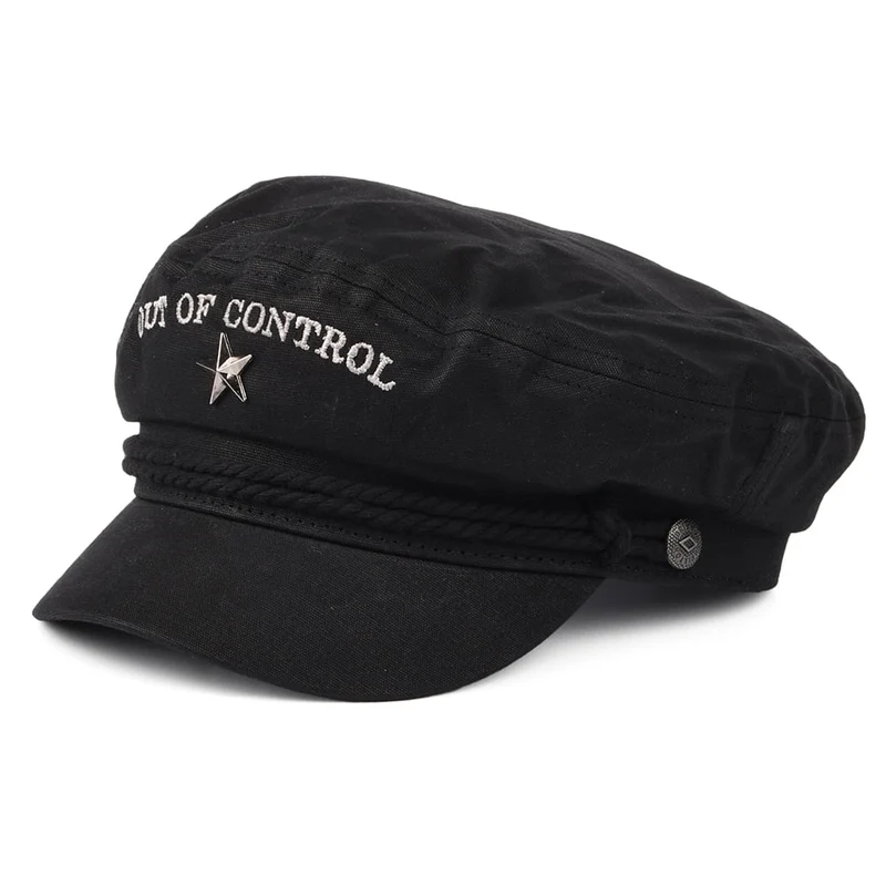 Brixton Out Of Control Joe Strummer Waxed Canvas Schiffermütze - Schwarz