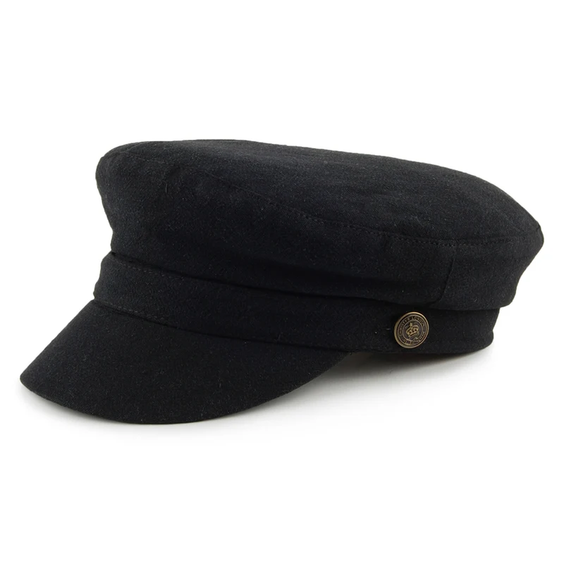 Christys Paddington Schiffermütze aus schwerem Leinen - Schwarz