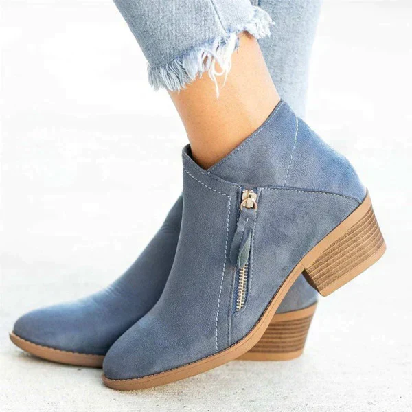 Herbstliche Orthopädische Leder Stiefeletten - Helena