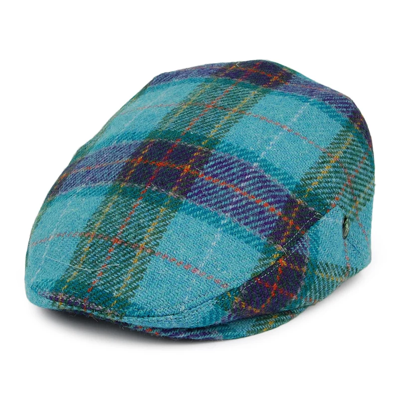 City Sport Hawkins HARRIS TWEED Schiebermütze - Blau-Lila