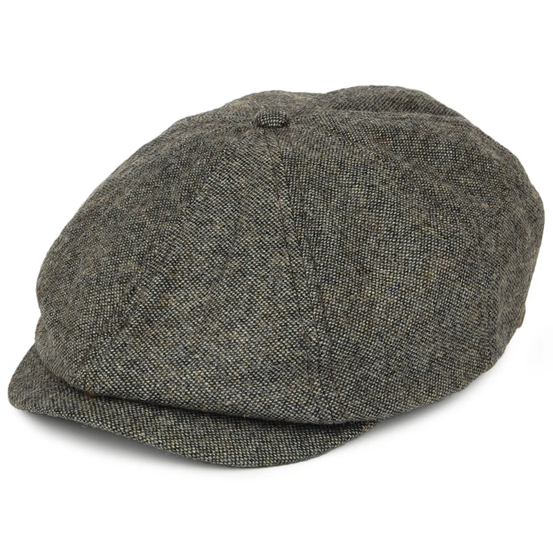 Brixton Brood Tweed Ballonmütze - Blau-Grau