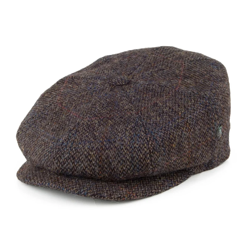 City Sport Birdseye HARRIS TWEED Ballonmütze - Grau-Braun