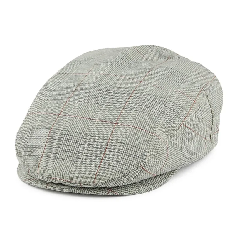 Brixton Hooligan Schiebermütze mit Windowpane-Muster - Grau-Salbeigrün
