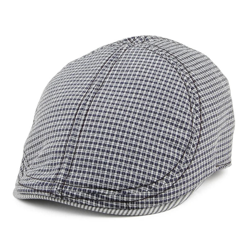 Goorin Fridays Schiebermütze mit Karomuster - Grau