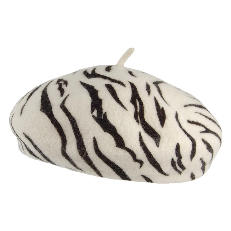 Brixton Audrey Tiger Baskenmütze - Weiß