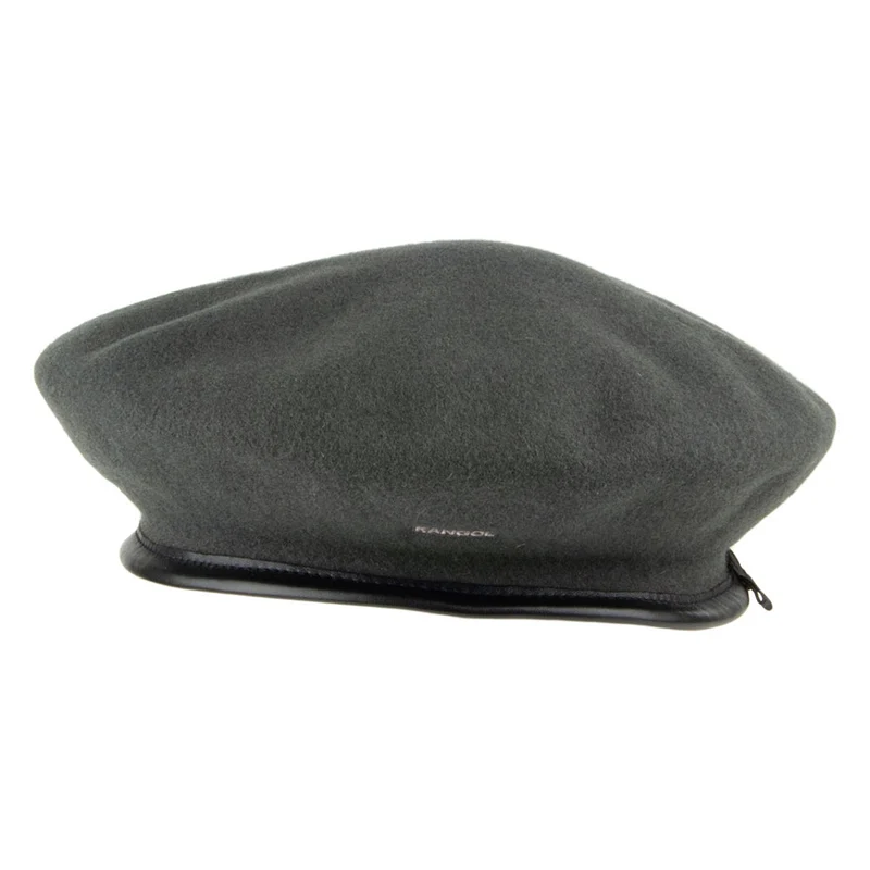 Kangol Monty Baskenmütze aus Wolle - Waldgrün