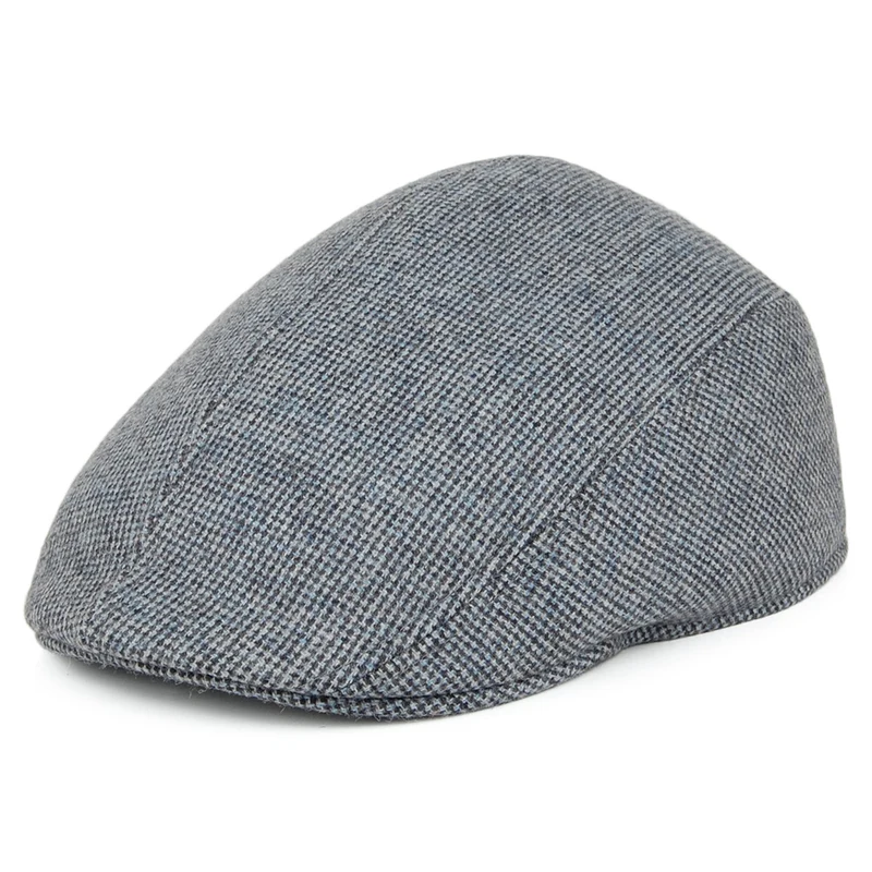 Crambes Schiebermütze Ascot aus Kaschmirwolle - Blau-Multi