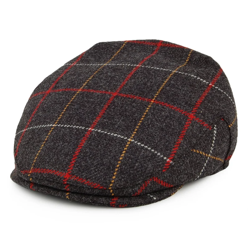 Christys Seasonal Tweed Schiebermütze im Fensterscheibenmuster - Grau Multi