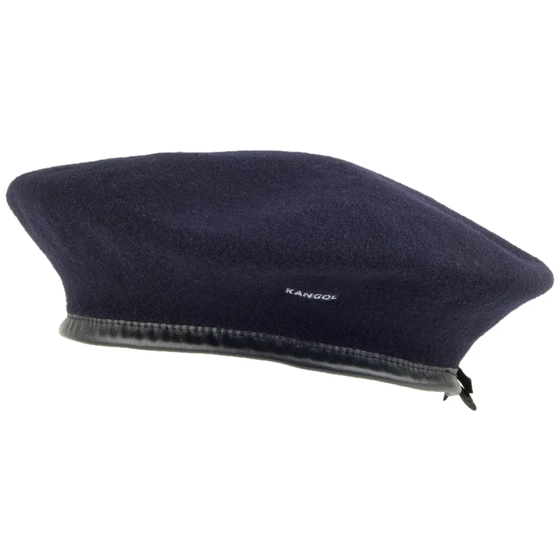 Kangol Monty Baskenmütze aus Wolle - Marineblau