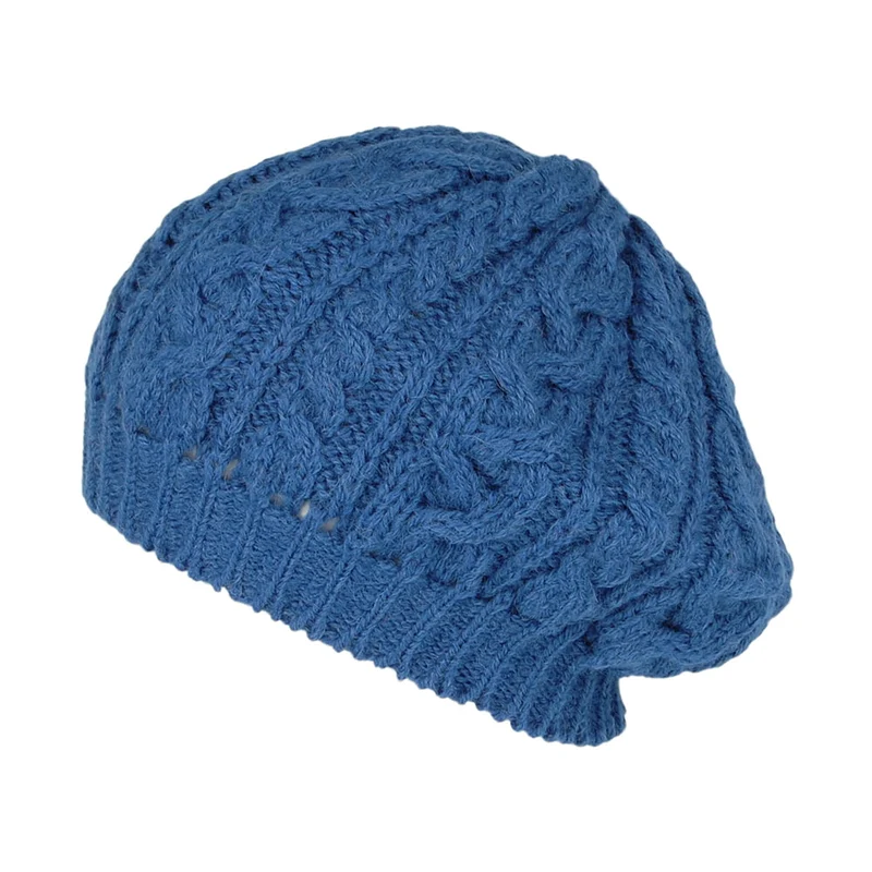 Highland 2000 Baskenmütze aus Alpakawolle - Blau