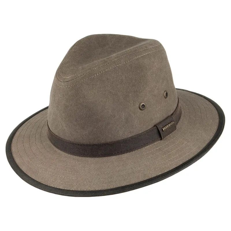 Stetson Canvas Safari Fedora Hut - Khaki