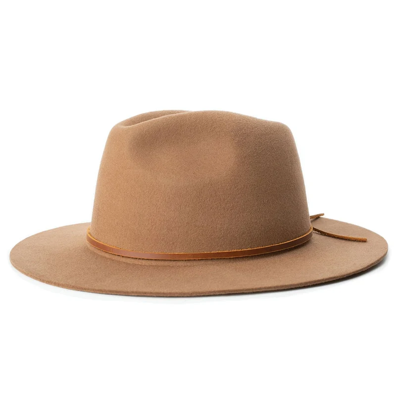 Brixton Wesley Fedora Hut - Hellbraun