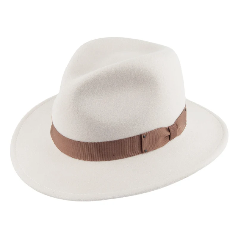 Bailey Curtis II Knautschbarer Fedora Hut - Creme