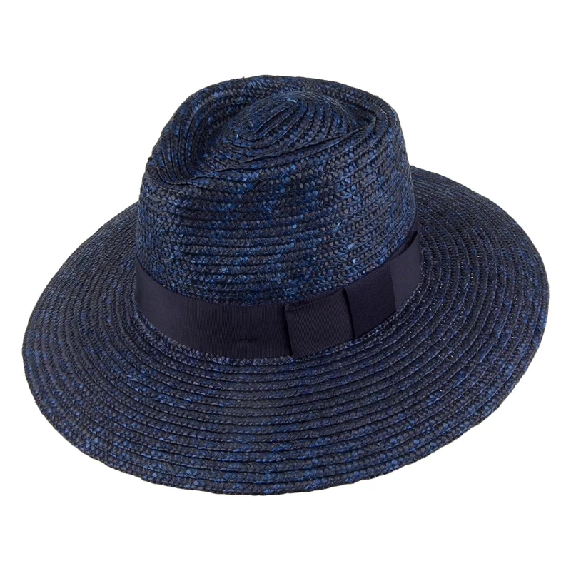 Brixton Joanna Sonnenhut aus Stroh - Marineblau