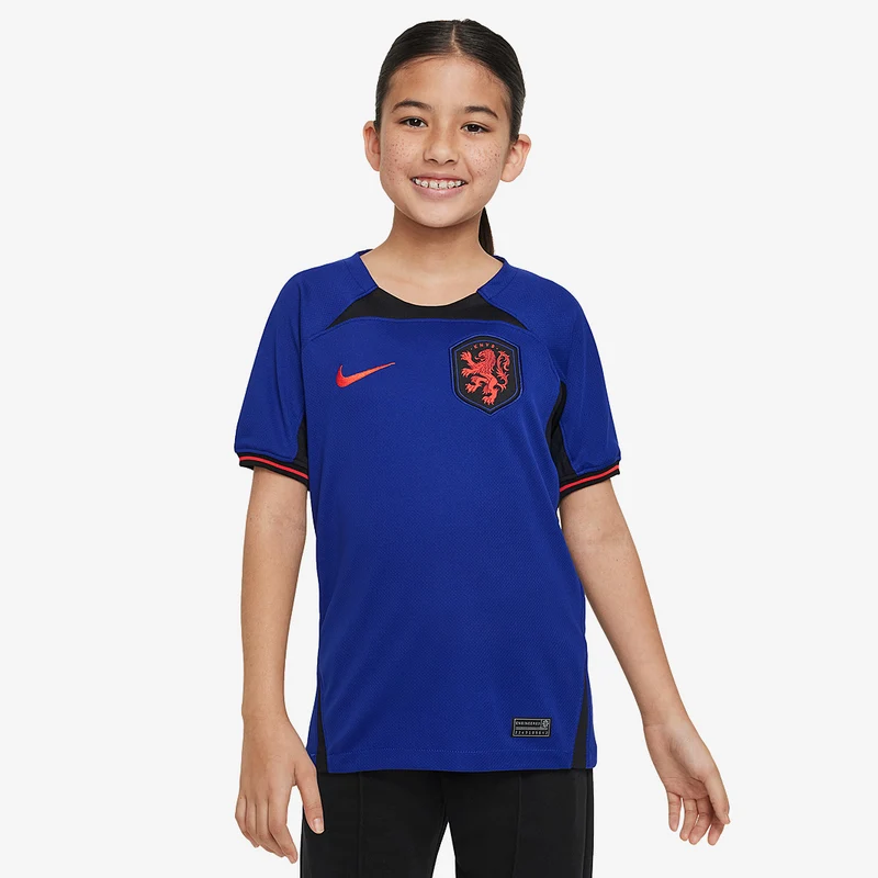 Nike Netherlands 2023 Kids Dri-Fit Stadium SS Away Shirt