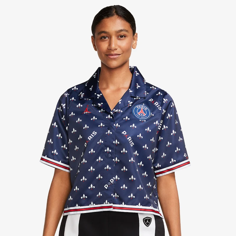 Jordan x Paris Saint-Germain Womens AOP SS Top - Midnight