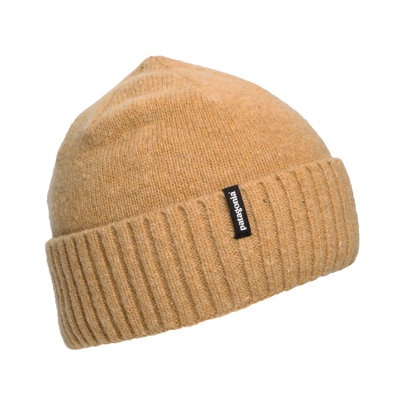 Patagonia Brodeo Beanie Mütze aus recycelter Wolle - Hellbraun