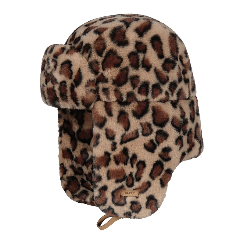 Barts Lucerne Bomber Kunstfell Fliegermütze Leopard - Braun