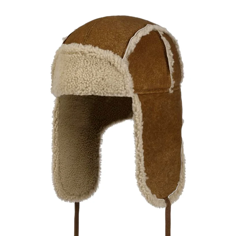Stetson Fliegermütze aus Lammfell - Whisky