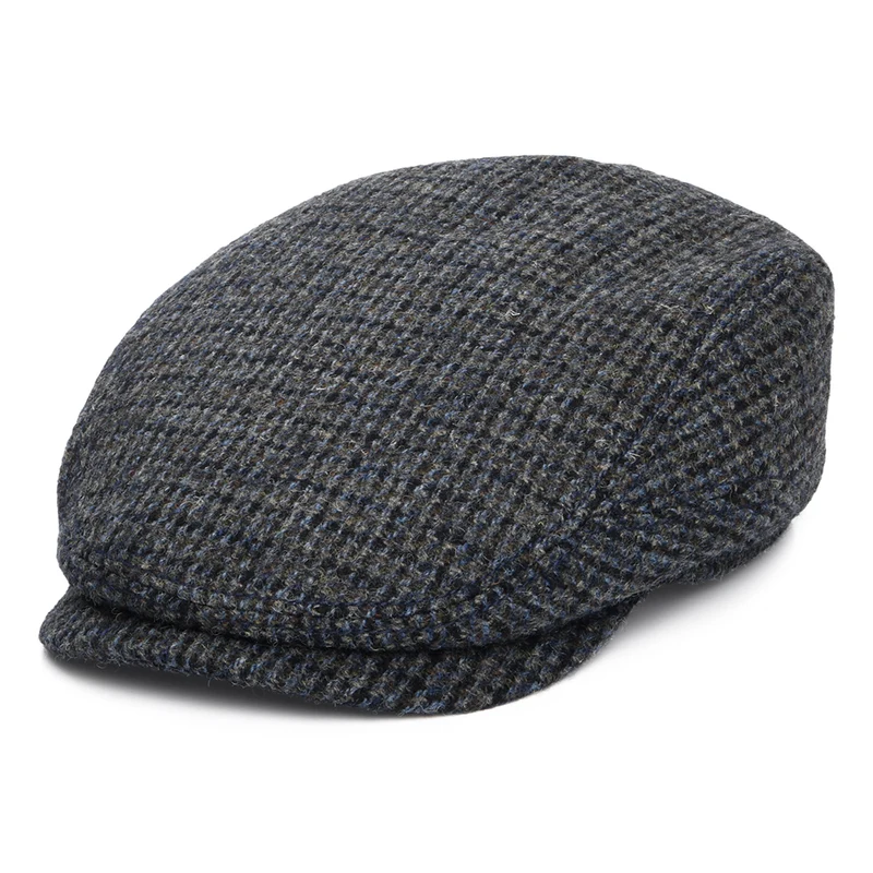 Stetson Brayton Driver HARRIS TWEED Schiebermütze - Grau-Blau