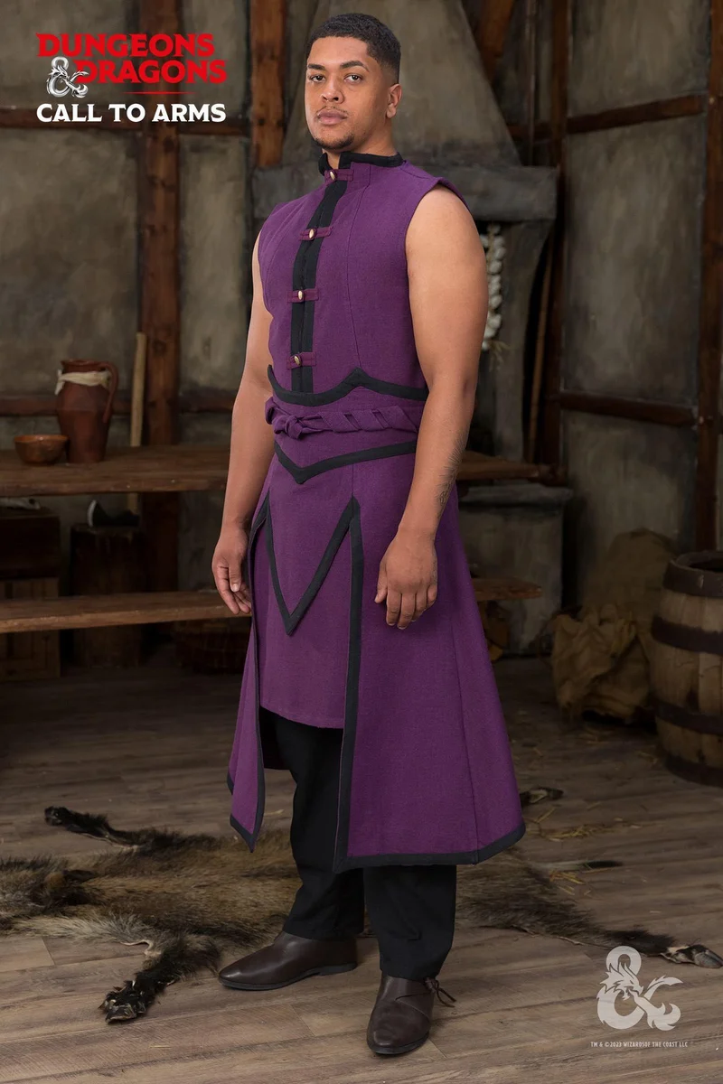 Dungeons & Dragons Zauberer Kampfrock Lila/Schwarz