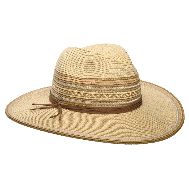 Scala Alento Safari Fedora Hut aus Toyo Stroh - Natur