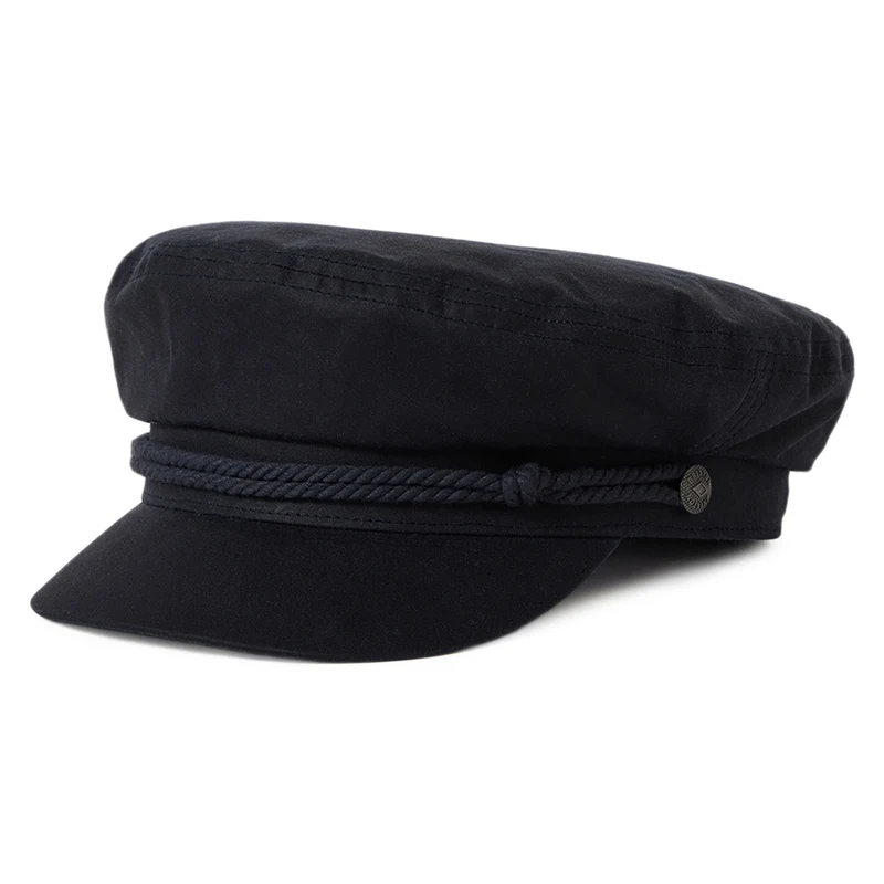 Brixton Weather Guard Schiffermütze aus gewachster Baumwolle - Verwaschenes Marineblau