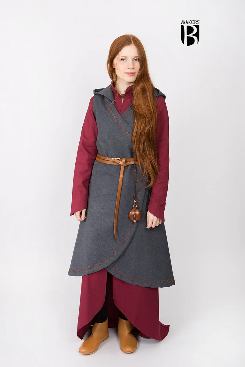 Wickelkleid Dala Baumwolle - Dunkelgrau