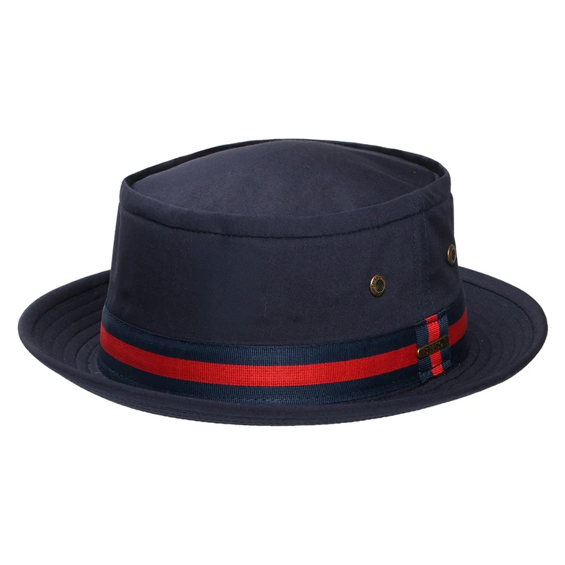 Stetson Fishermans Eimer Pork Pie Hut - Dunkles Marineblau