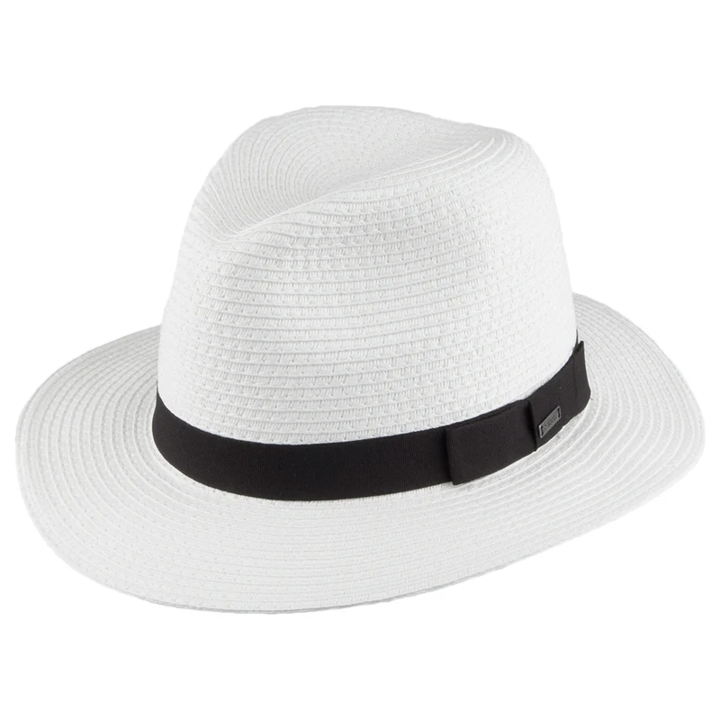Barts Aveloz Fedora Hut aus Stroh - Weiß